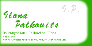 ilona palkovits business card